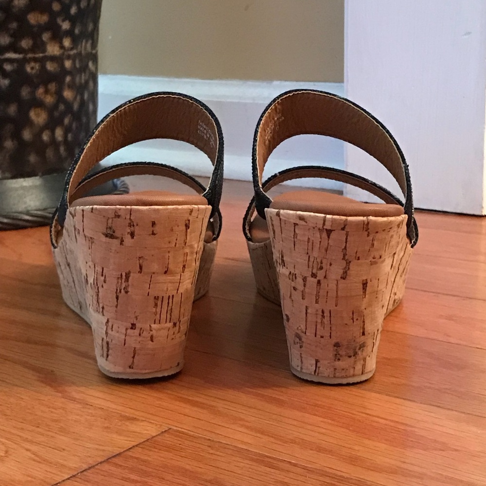 Yellow Box Wedges Heels Black Size 6 - Picture 4 of 6